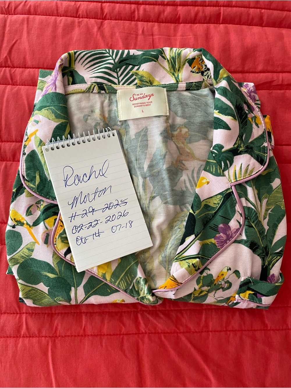 In My Sundays Tropical Print Women's Pajamas